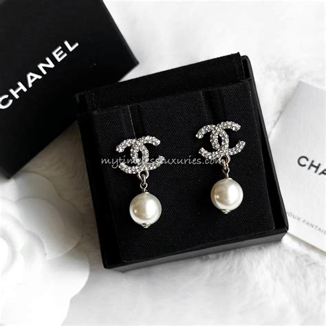 chanel pearl earrings 2020|chanel pendant earrings.